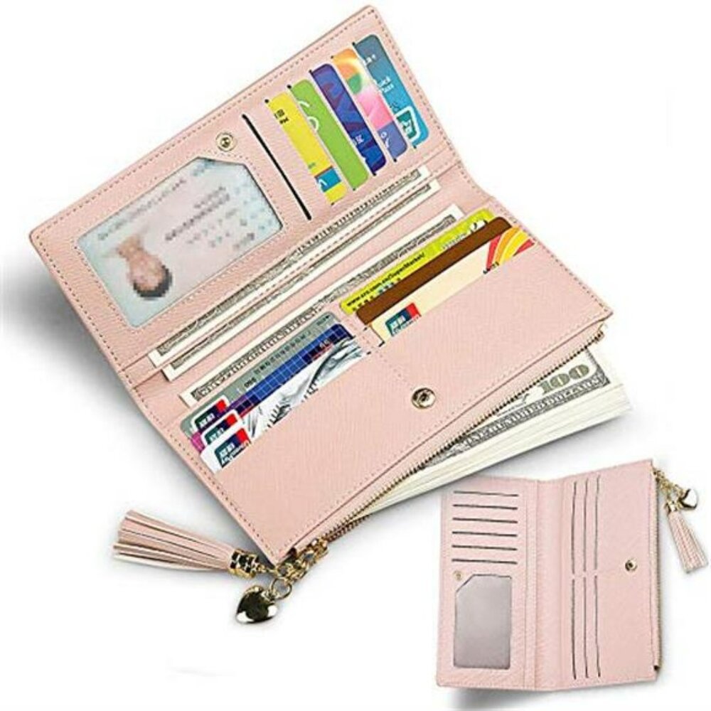 Blue Valentoria Womens Wallet Cute Elegant Long Slim Card Holder Case Minimalist - Picture 4 of 16